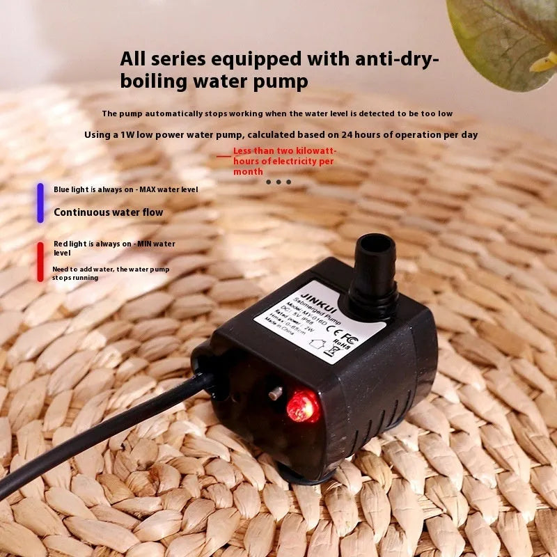Automatic circulating filter pet water dispenser crystal ball design 1800ml for cats