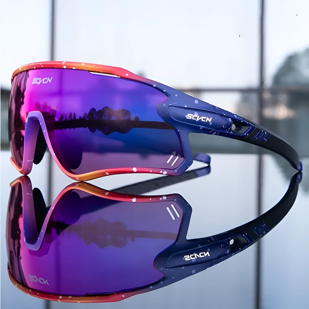 Outdoor sports goggles in full rim frame TR90 material against wind and sand with 152mm width