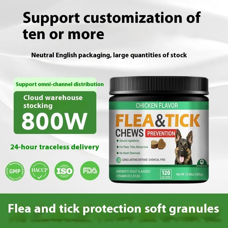 300g dog itching relief supplement bottle with glycerin lecithin and sunflower seed oil
