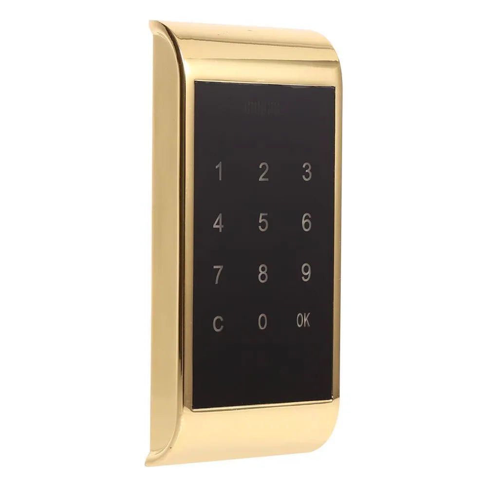 Silver zinc alloy temporary deposit code lock showing keypad and compact 11.5cm design