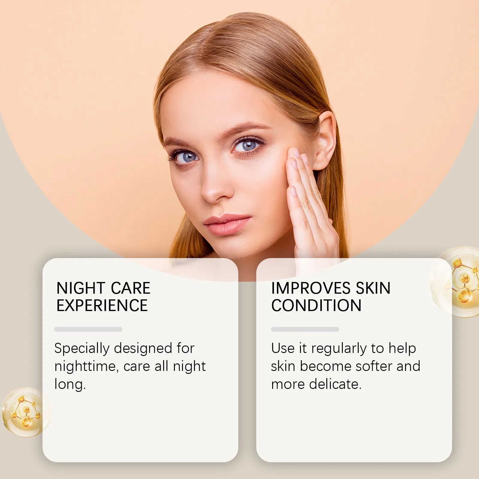 Moisturising facial mask for skin lightening with coffee seed oil, 5.1x3.9cm 30g content