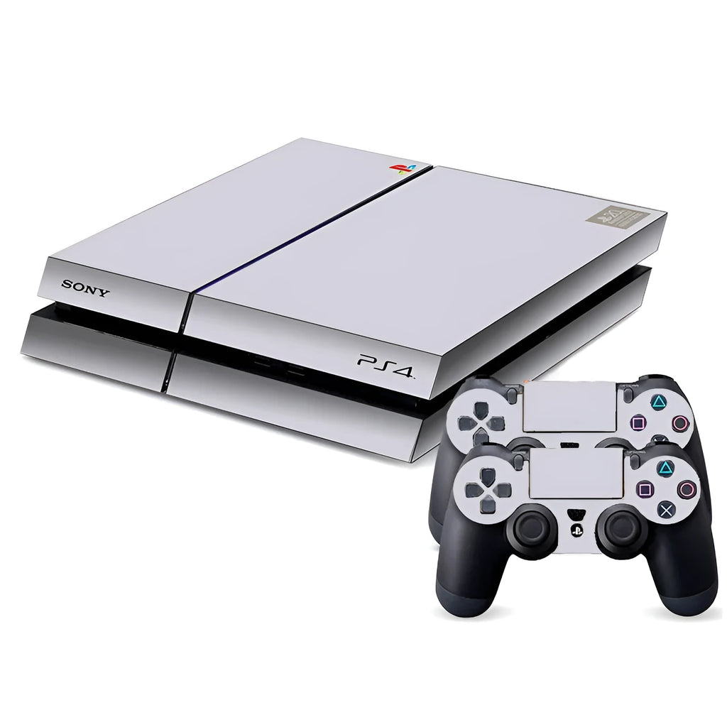 PS4 B-SKIN protective vinyl stickers with creative explosion pattern design on black console