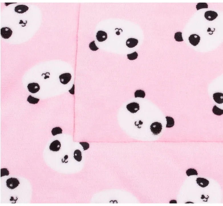 Four Seasons Universal Mat lamb cashmere flannel cartoon design available in navy blue as wool blanket and dog pad