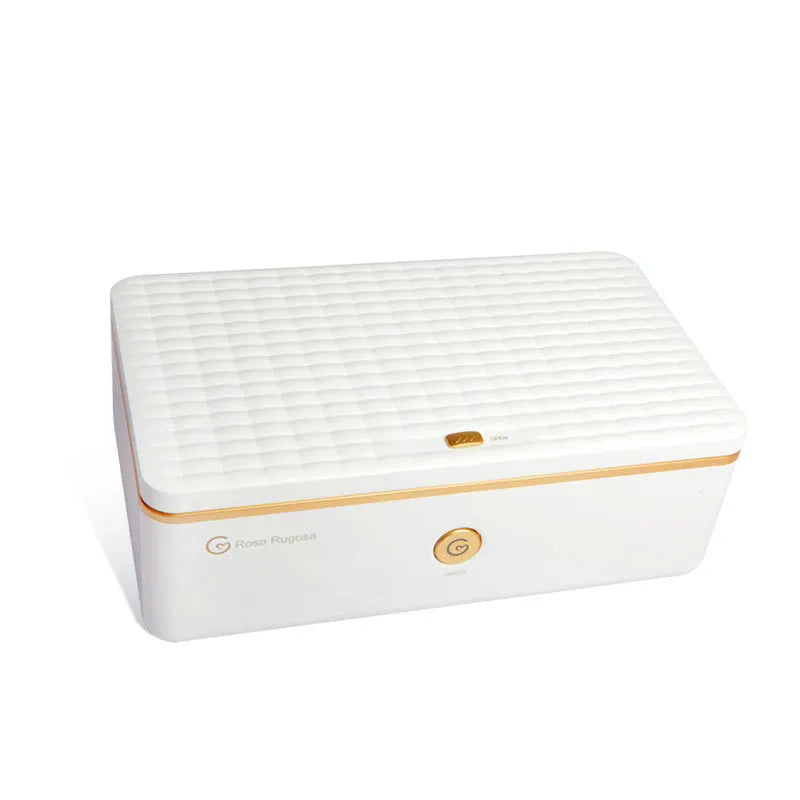 White multifunctional UV ozone underwear disinfection box with mechanical timer, USB powered, 5 V rated voltage