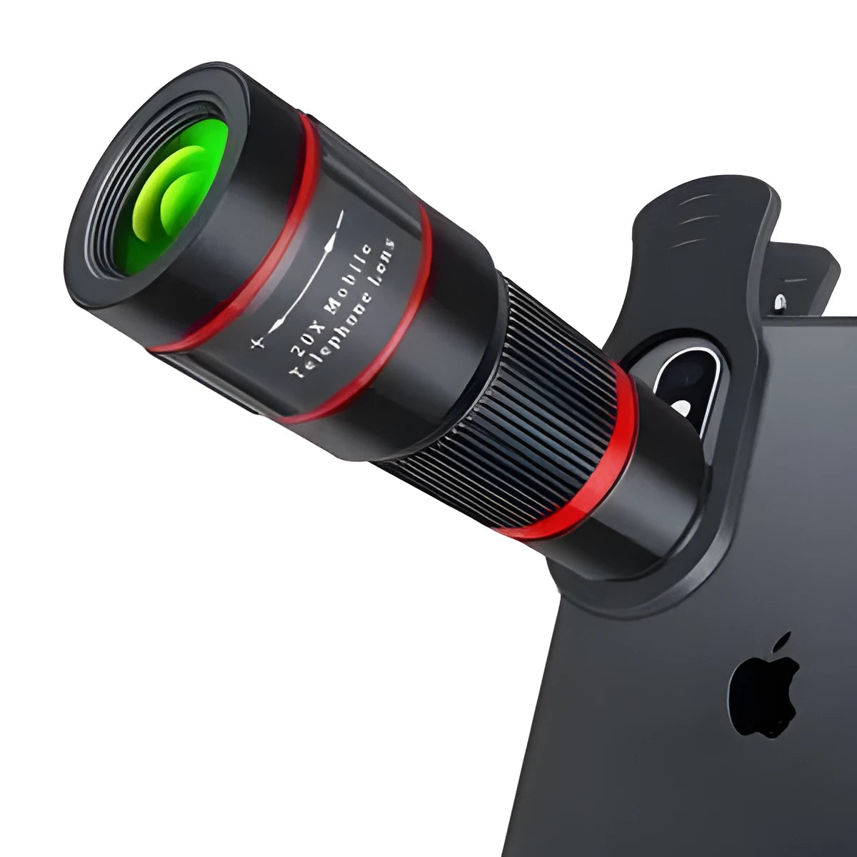 20x magnification cell phone telescope with universal clip attachment for smartphone cameras