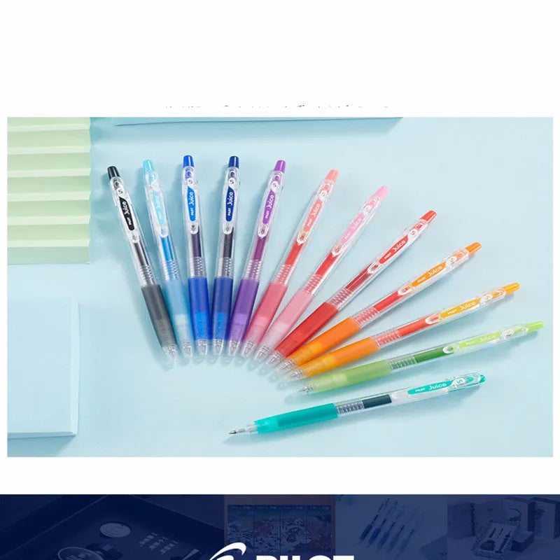 Baiguole 0.5mm gel pen in metallic gold, silver, blue, red, pink, and green colours, length 143mm.