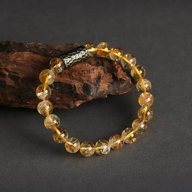 Barbie tan yellow tower crystal double ring bracelet with adjustable fastening