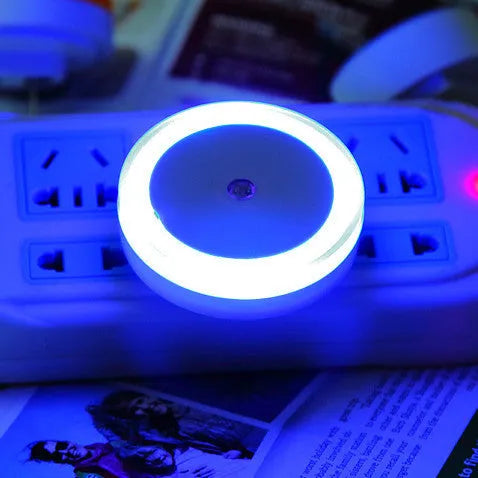 Round halo LED induction lamp with motion sensor for night market stalls in blue red white yellow colours