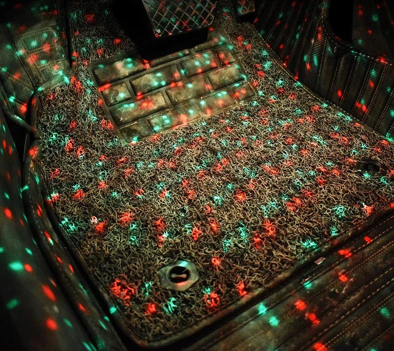 Colourful USB car interior LED atmosphere light for GM footwell, 133x30x19mm, PVC crystal lampshade