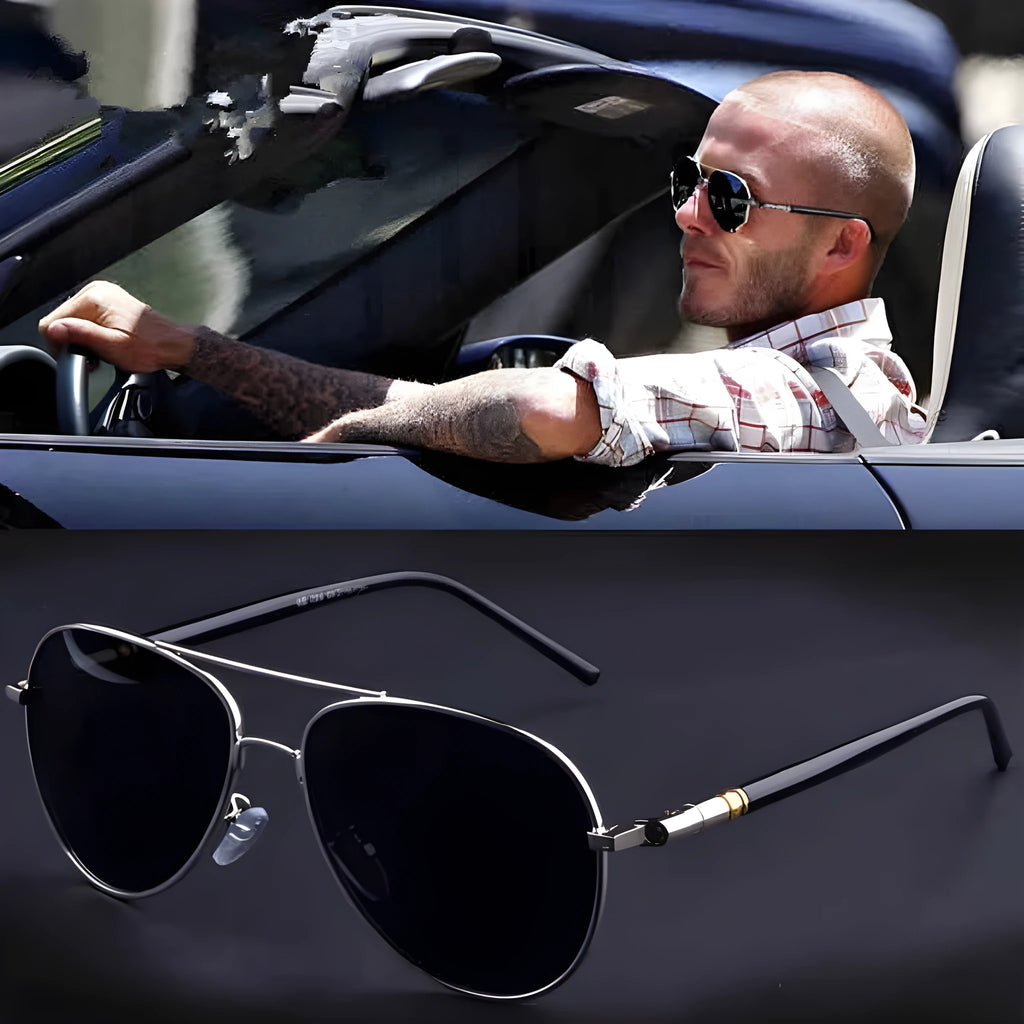Polarized sunglasses with TAC lens, alloy metal frame, mirror finish, UV protection