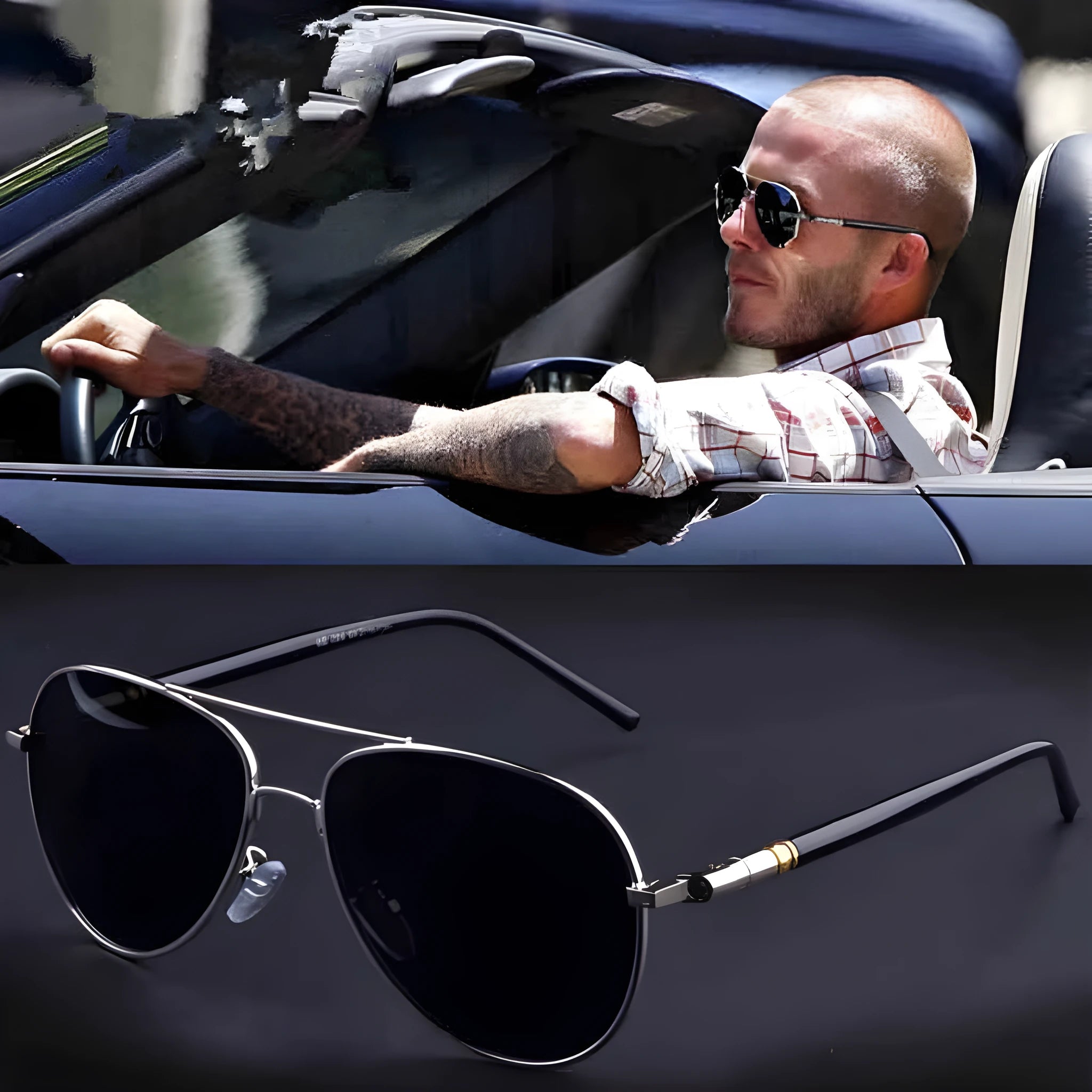 Polarized sunglasses with TAC lens, alloy metal frame, mirror finish, UV protection
