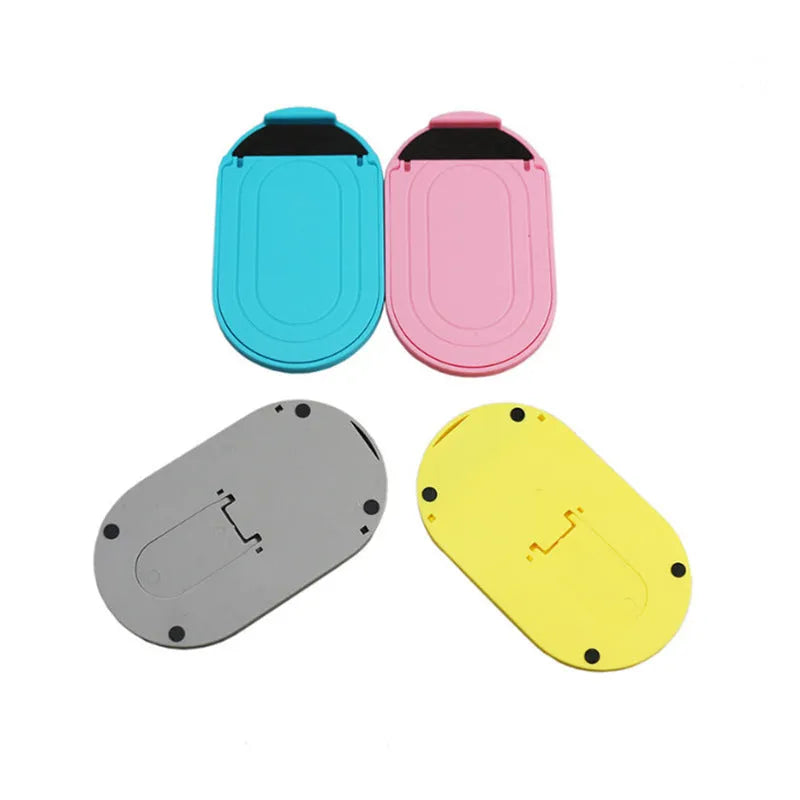 Plastic mobile phone stand with lazy bracket mechanism in various colour options