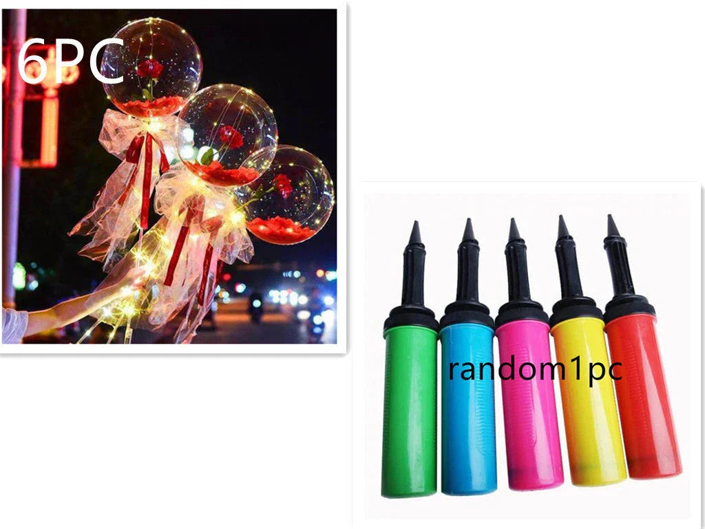 Luminous Balloon Rose Bouquet with LED lighting creating a magical ambiance for celebrations