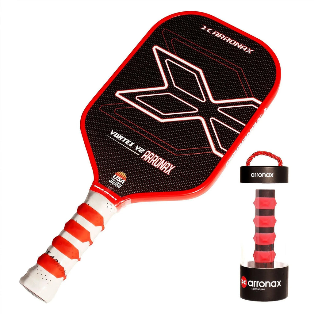 Peak silicone racket hand buckle in multiple colours on a sports bag