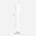 Aluminium lengthened crochet hook set showing multiple sizes with protective caps for knitting crafts