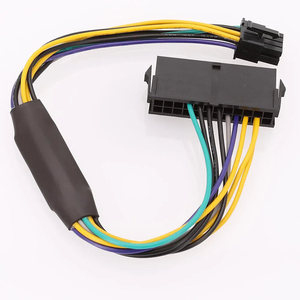 Black DELL Optiplex ATX 24-pin to 8-pin motherboard power adapter cable 30cm length