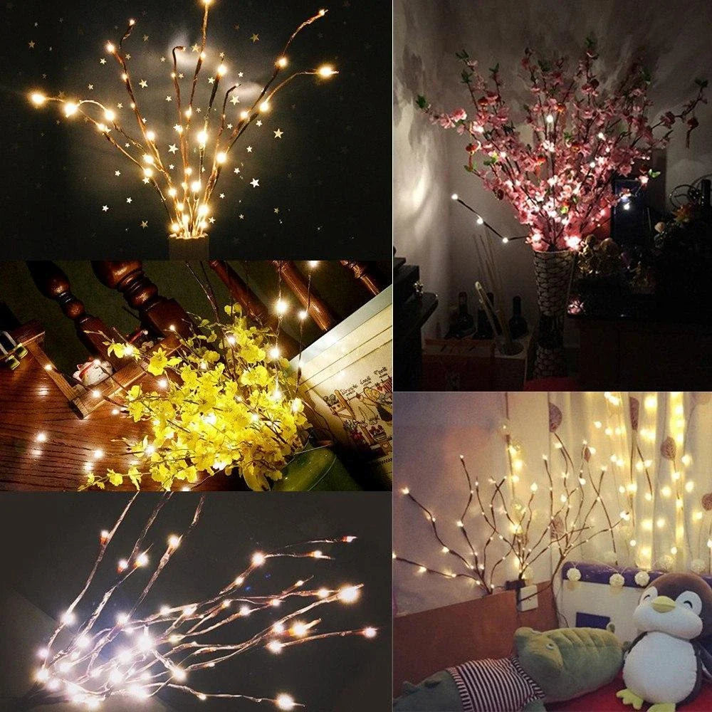 Enchanting Twig Lights with Ultra-Bright LED Bulbs, Perfect for Home Decor and Celebrations