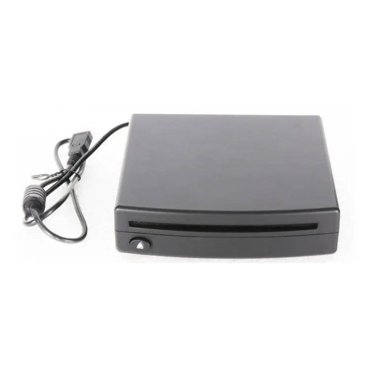 Black Android car suction mount for dashboard, showing USB connection and compact design.