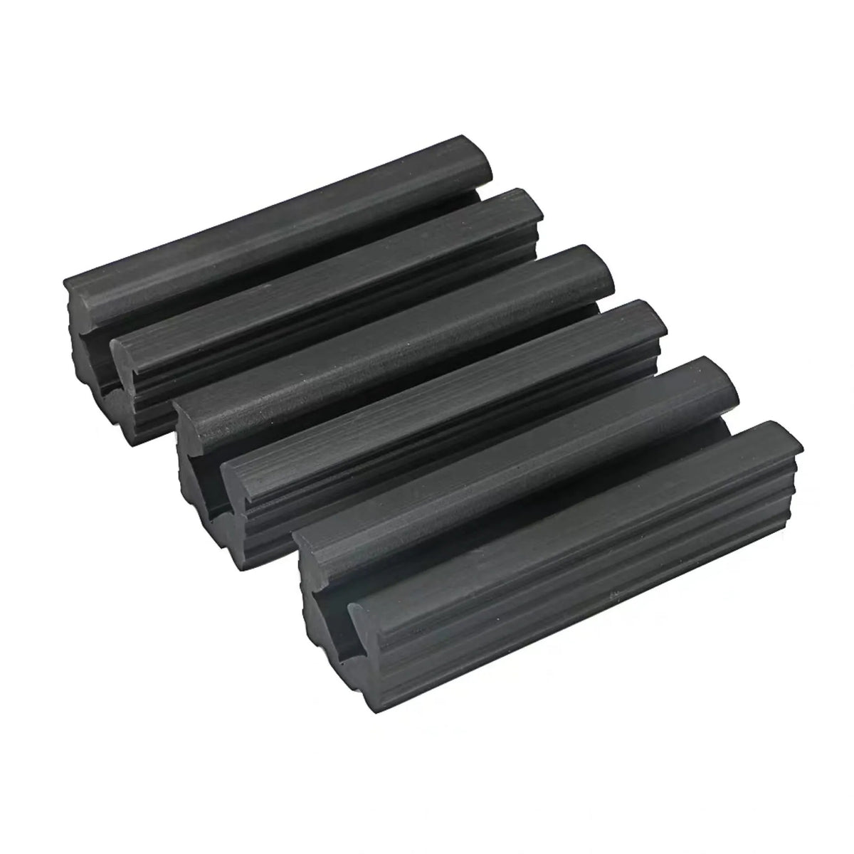 Black rubber golf fixture block for grip replacement on a golf club