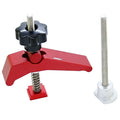Red aluminium alloy woodworking table block slide holder with American style handle and flat mouth design