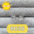 Korean style oval ring with open mouth design showing 6x8mm five-pointed star electroplated ornament