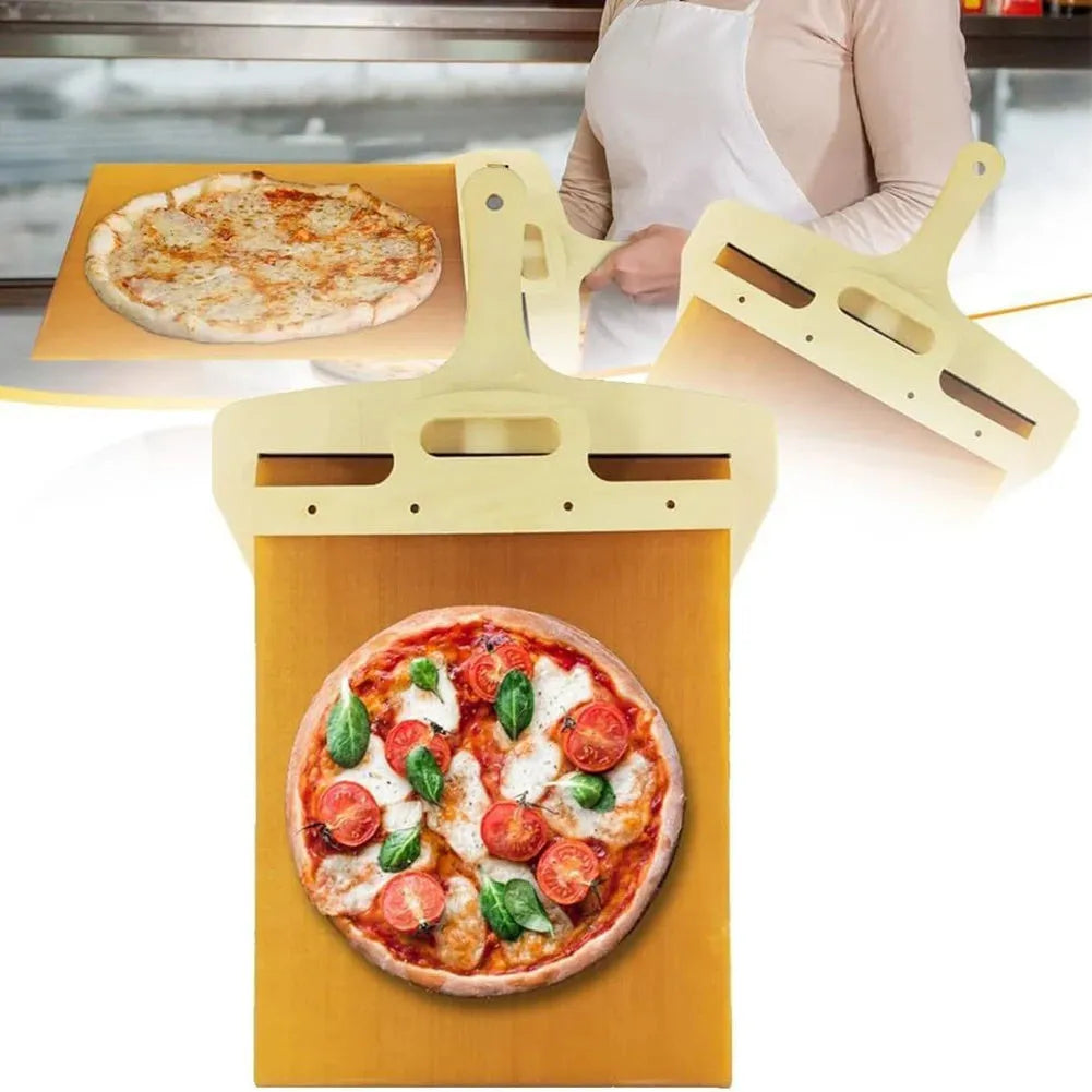 White pizza transfer shovel with hanging hole, 55cm by 35cm food-grade PP baking tool
