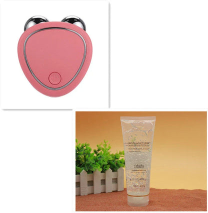 Micro-Current Facial Massager with Scraper Micro-Chain for Lifting, Firming, and Reducing Puffiness