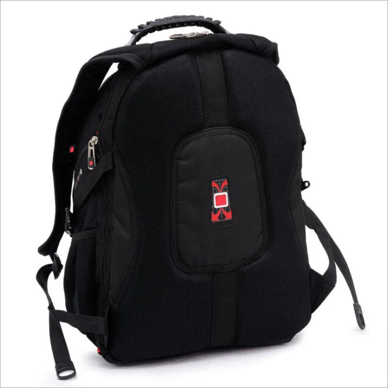 Black business computer backpack with 38 litre capacity and laptop compartment