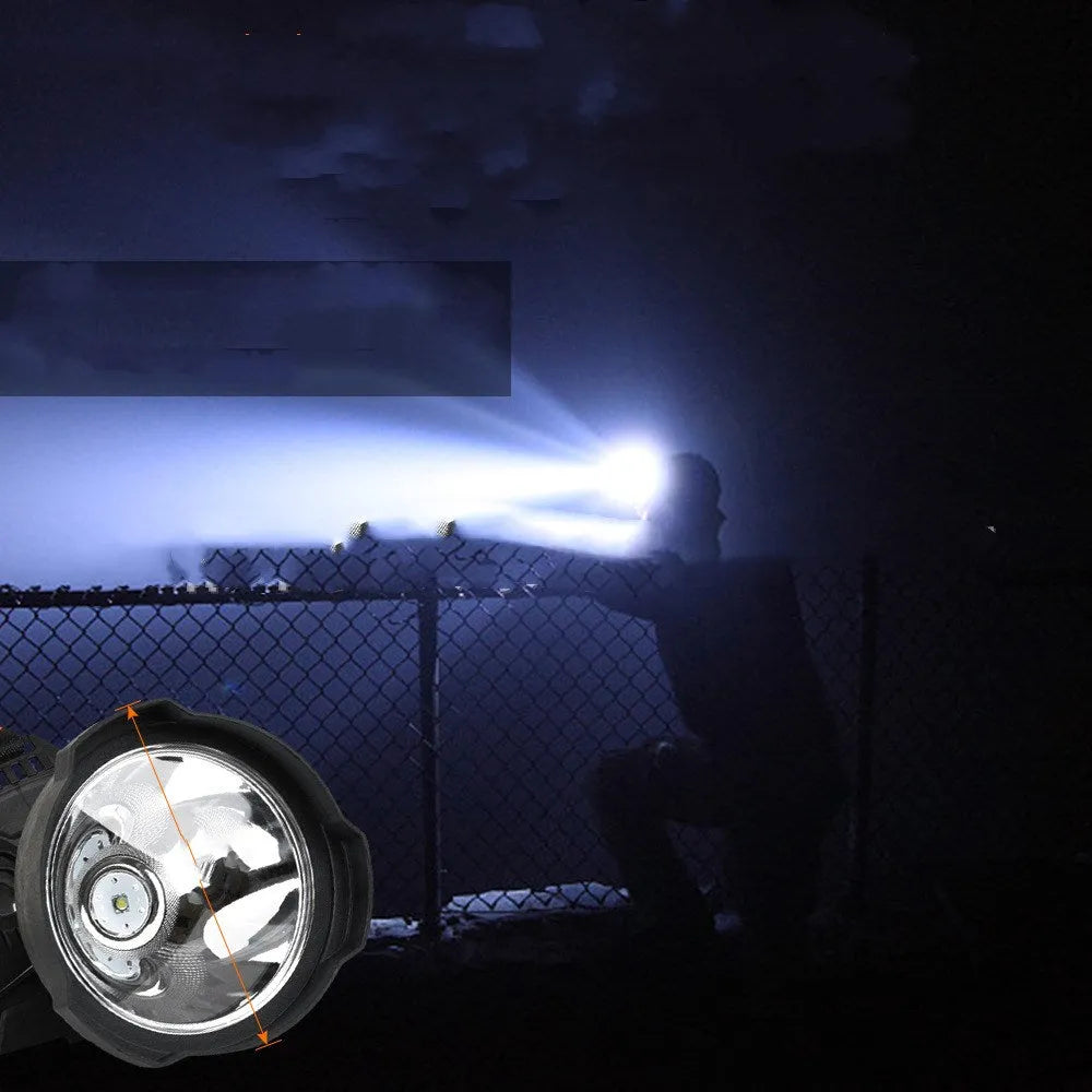 Head-mounted LED night fishing lamp aluminium alloy with 200-500m beam range