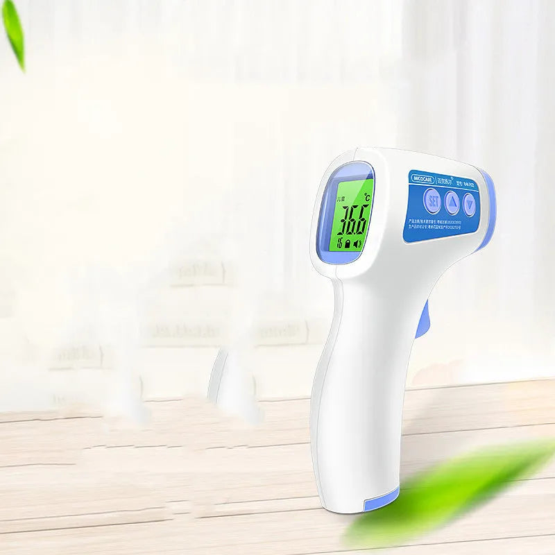 White RAK-FI03 infrared forehead thermometer, non-contact, 1-5cm distance, 32-43.9°C range