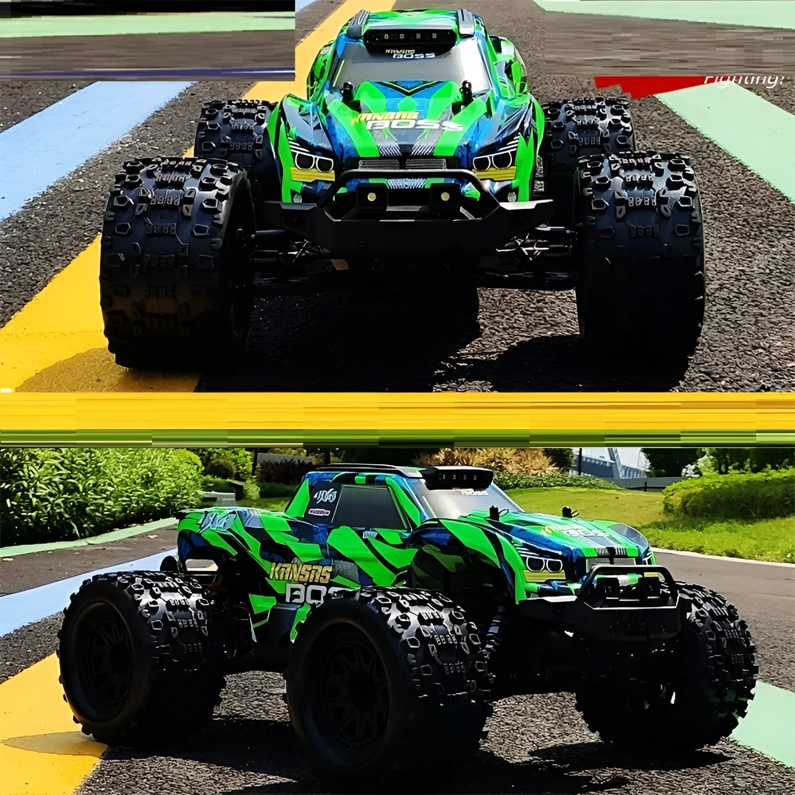 Off-road 4WD brushless RC racing car with aluminium chassis and steel gears for adults