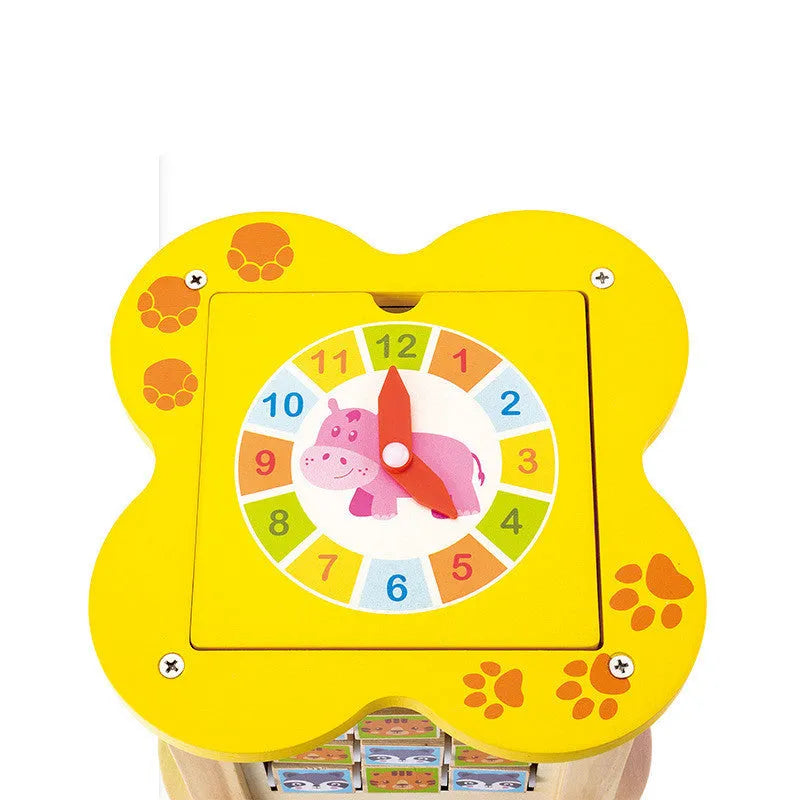 Green flower-shaped animal round beads educational toy for toddlers, splint construction, 18x18x16.5cm packing size