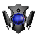 Blue and red mobile gamepad joystick button shooter controller in ABS and metal, 38mm x 32mm x 12mm