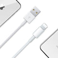3-metre long grey Lightning to USB charging cable for Apple iPhones on a white background.