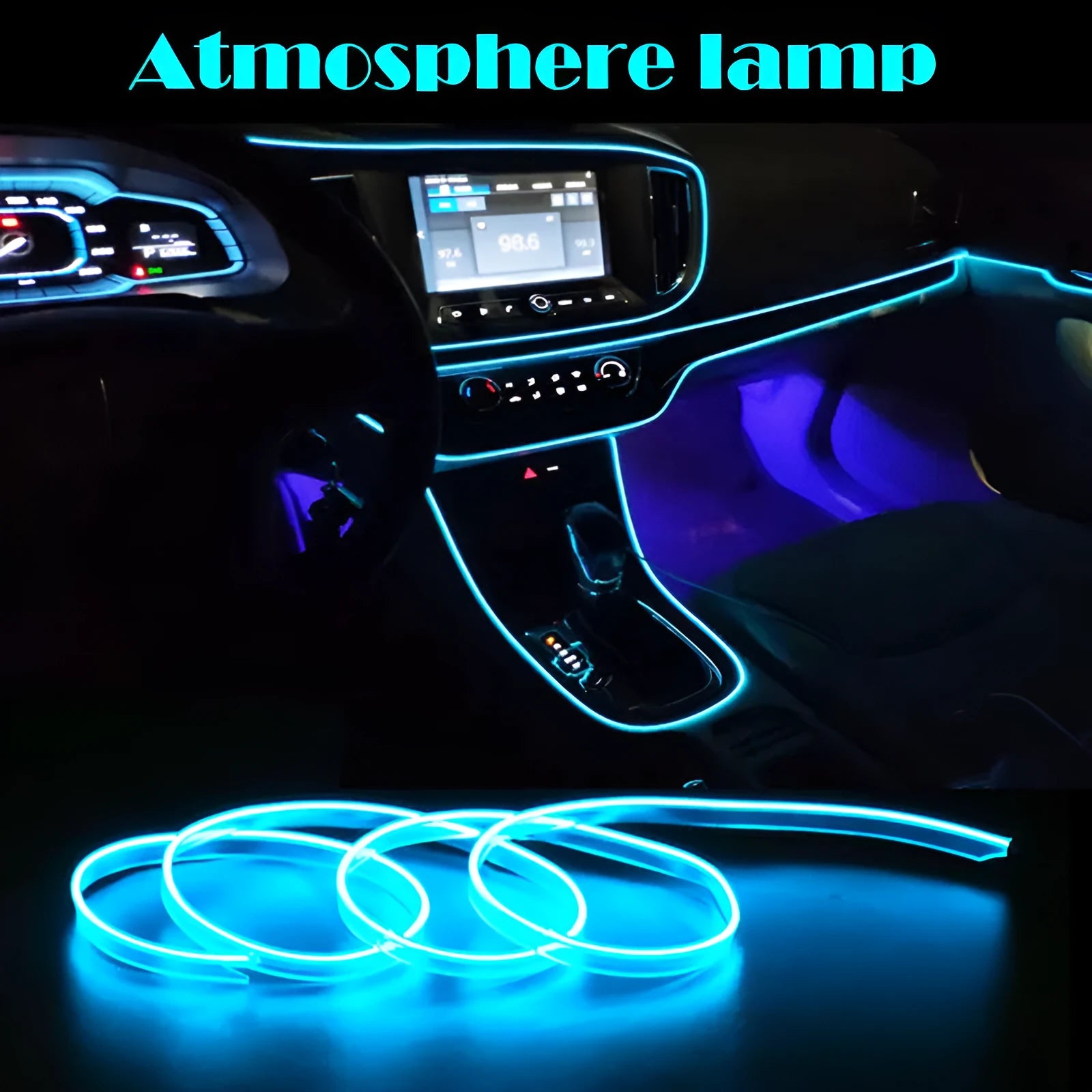 Flexible water-resistant LED strip light with 360° illumination, 1m length, 10 colour options
