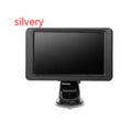 7-inch portable vehicle MP5 player with mounting bracket on black background
