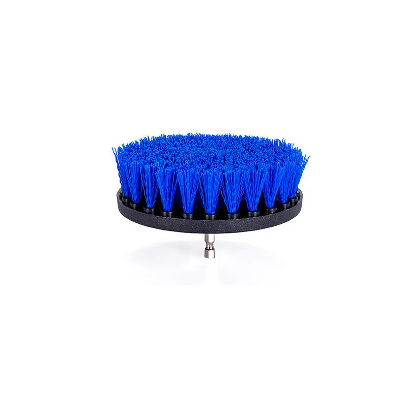 Car interior cleaning brush set disc brushes plastic handle PP bristle round shape 9 piece set