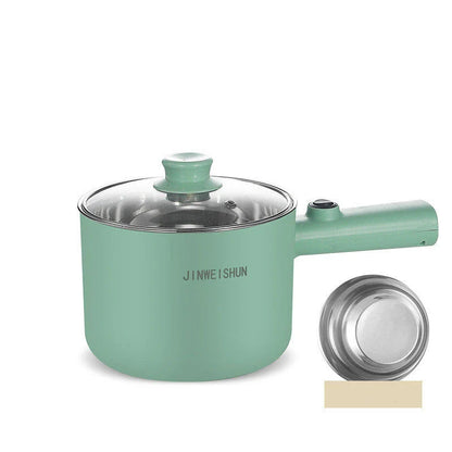 Versatile Mini Electric Hot Pot for cooking soups, stews, pasta, and more with stainless steel construction and non-stick interior