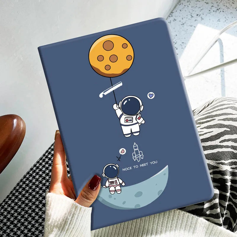 TPU iPad case in cartoon design, anti-fall protection for iPad Pro Air Mini