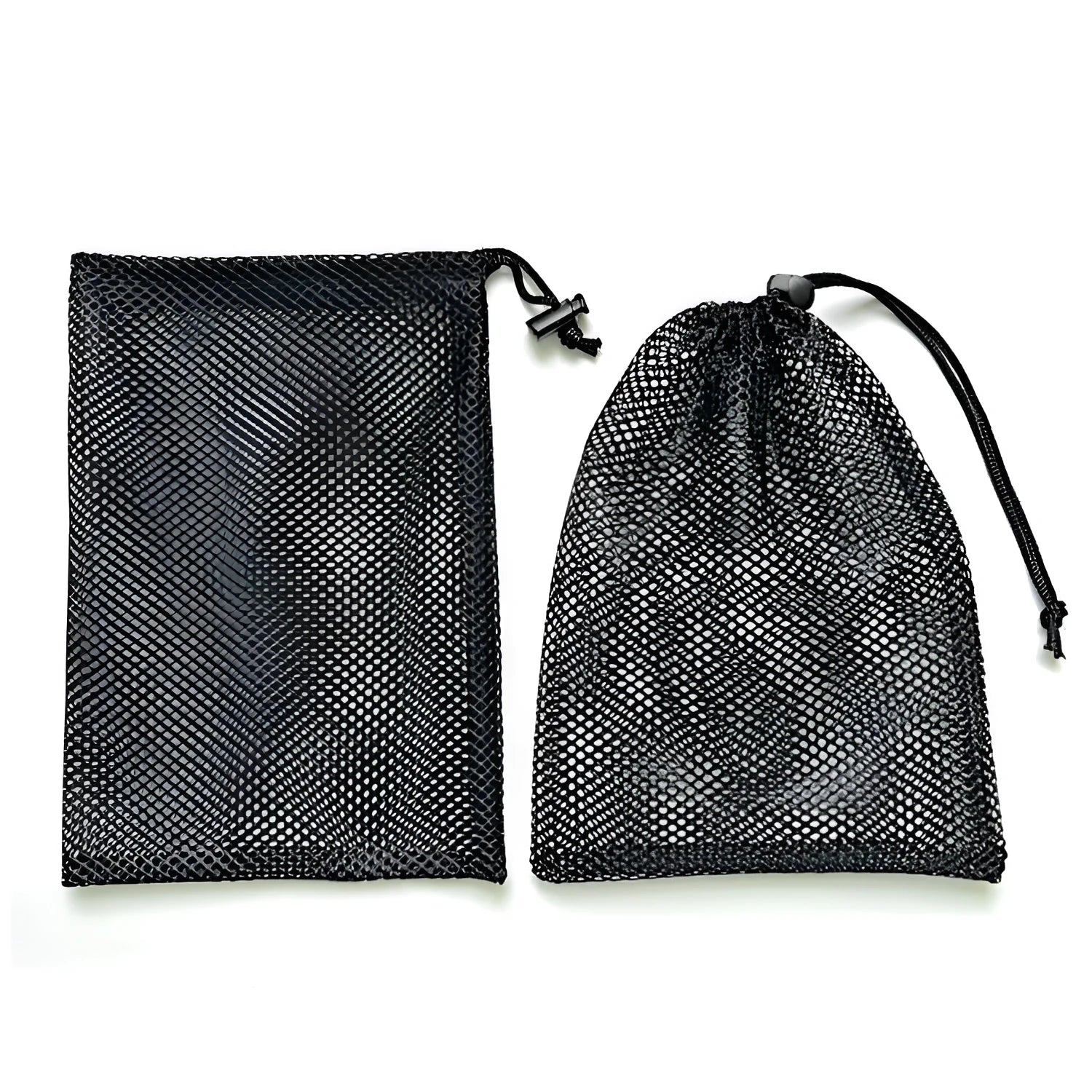 Black mesh drawstring bag for children's water ball toys with 5mm drainage holes