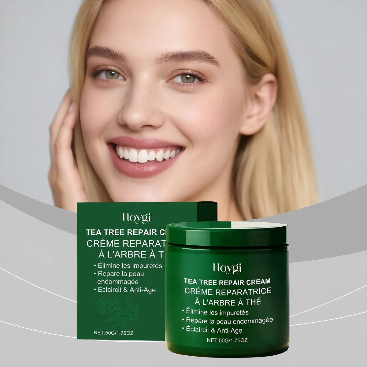 50g tea tree moisturizing cream jar, single pack face cream for daily skincare