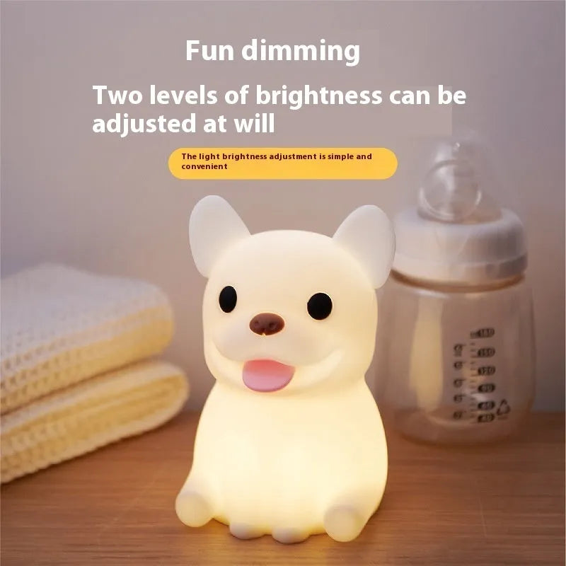 Animal zodiac silicone night light with USB charging and dimming function