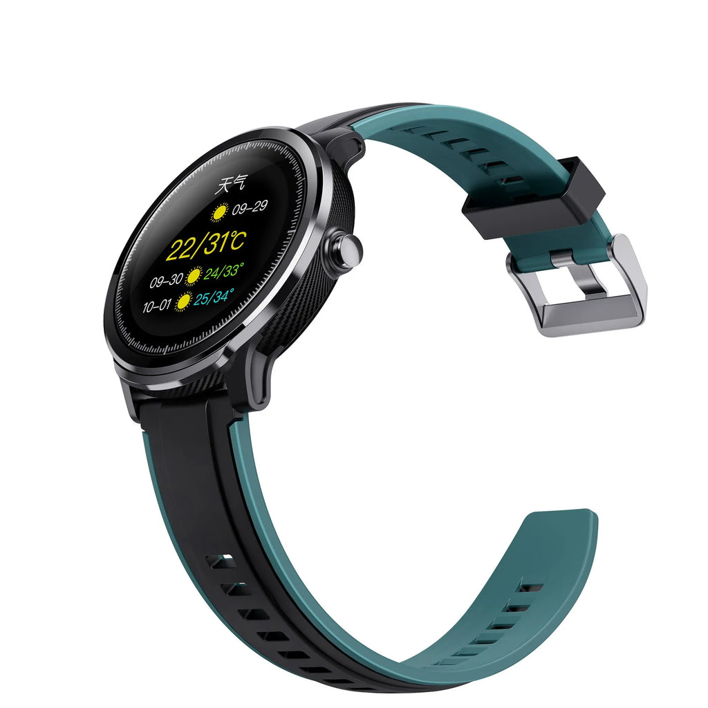 Kospet PROBE 1.3 inch touch screen smart watch with square case and silicone strap.