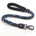 Elastic nylon dog leash for large dogs in camouflage, available in Short 80-120cm or Long 130-185cm