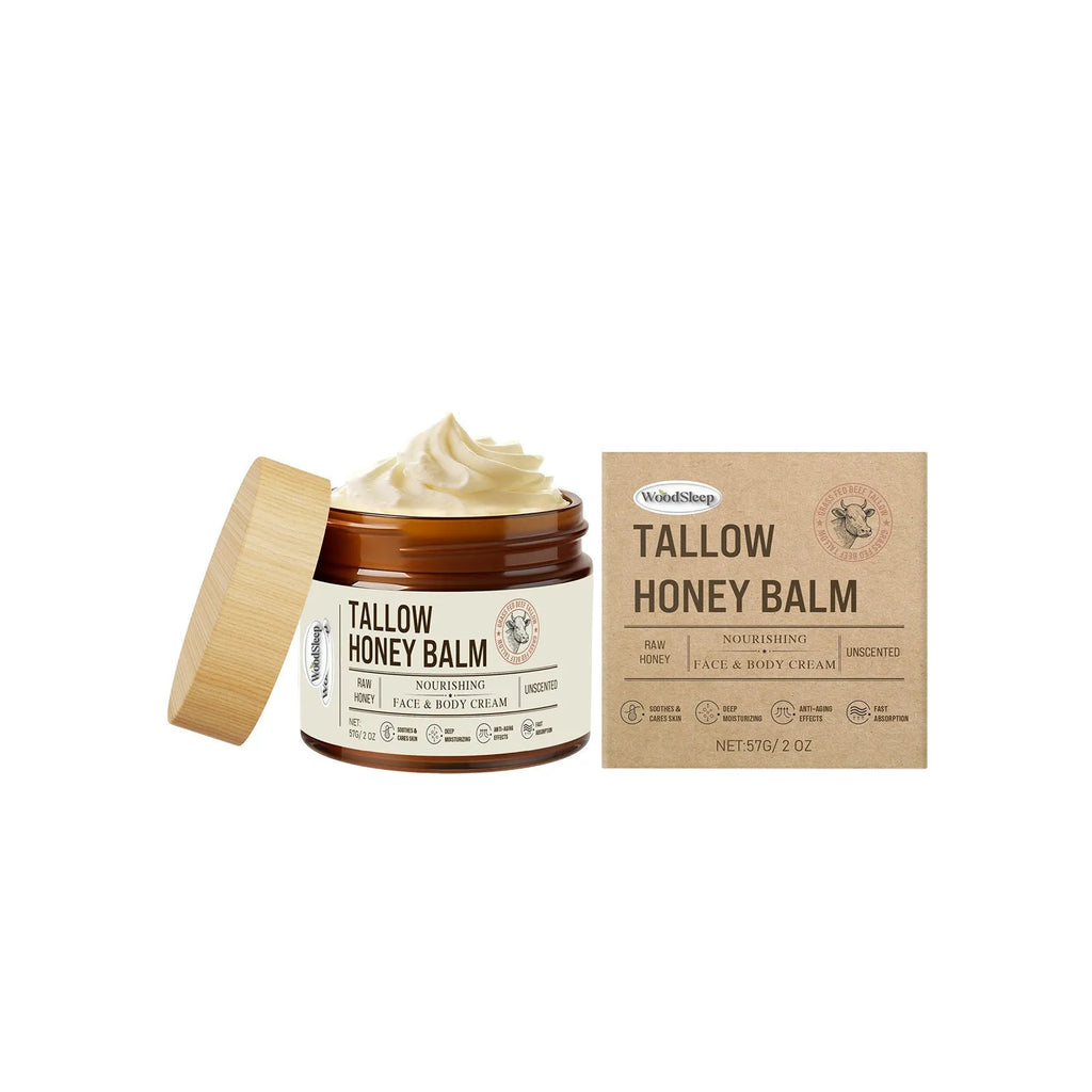 Tallow honey skin repair moisturising cream in 57g jar with natural ingredients