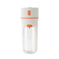 Portable electric juicer blender with USB charging in blue, green or orange colours showing 400ml capacity cup