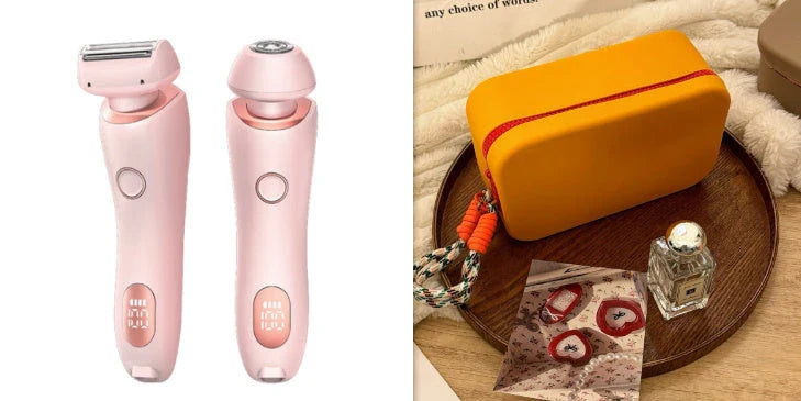 2-in-1 Electric Women's Shaver with Trimmer for Body, Face and Bikini Area