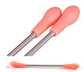 Manual facial hair remover PP coil spring device for lip and face hair pink 19cm length
