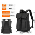 Men's solid colour Oxford cloth backpack with airpillow straps, 36-55L capacity, for business and leisure travel