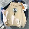 Men's hooded sweater in solid colour, 100% polyester, loose fit, long sleeve, with pocket decoration, sizes S to 3XL